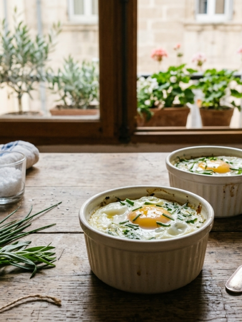 Oeufs Cocotte aux fines herbes