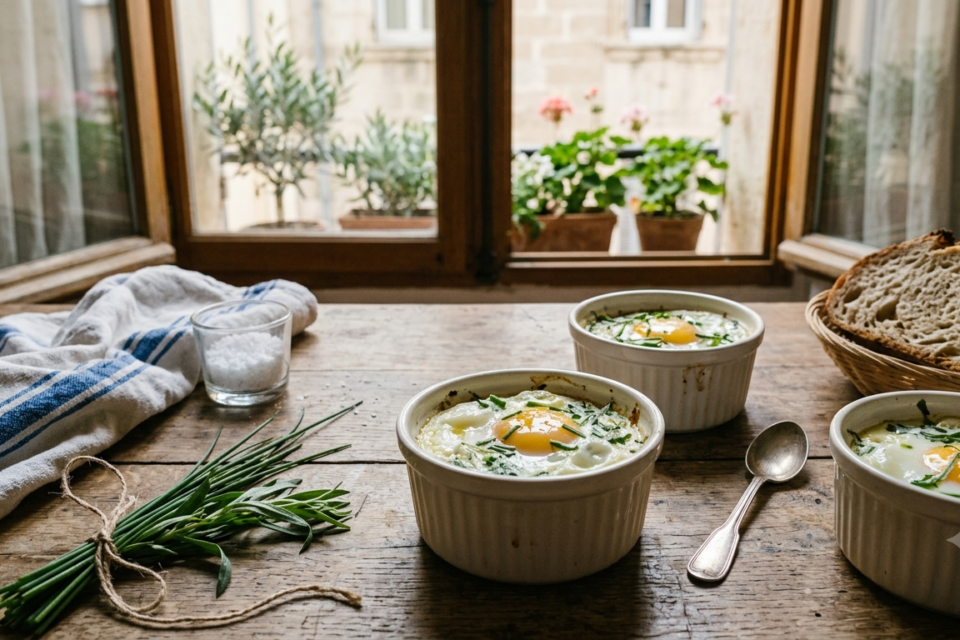 Oeufs Cocotte aux fines herbes