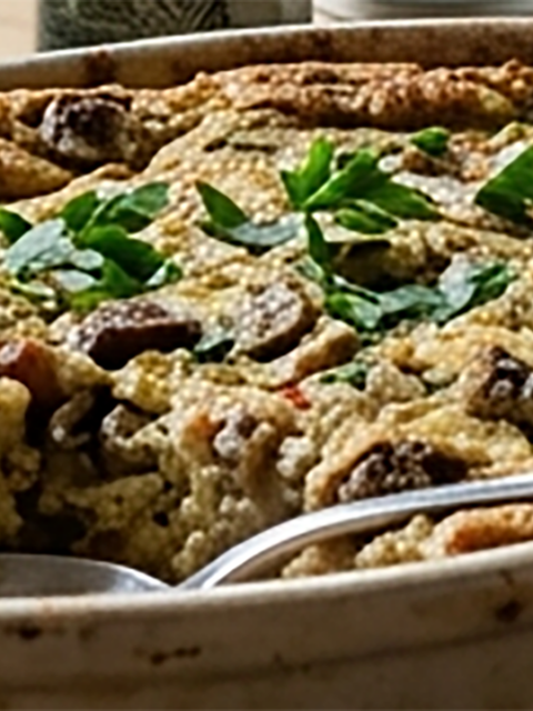 Clafoutis aux champignons de Paris