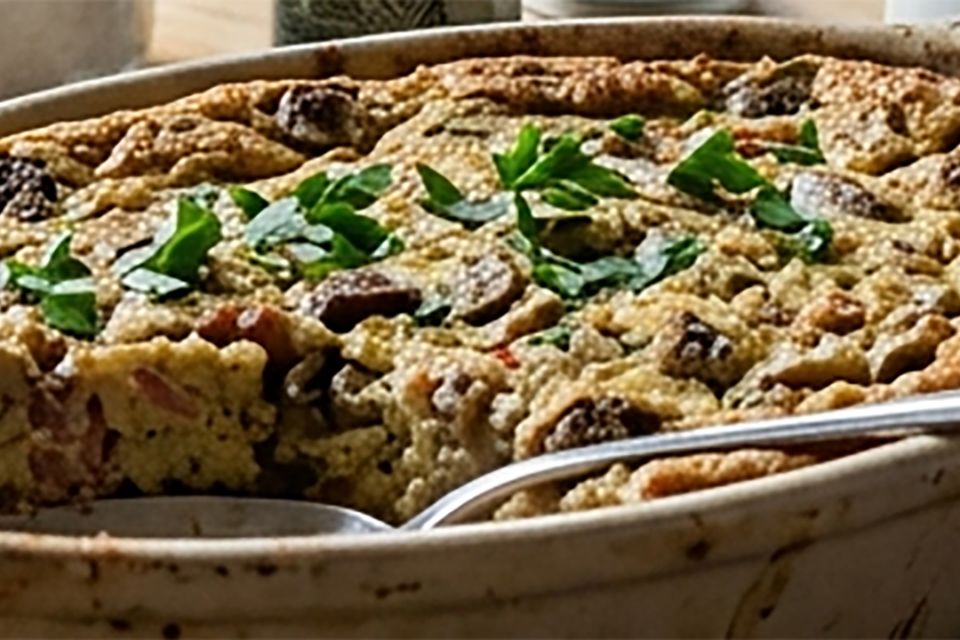 Clafoutis aux champignons de Paris