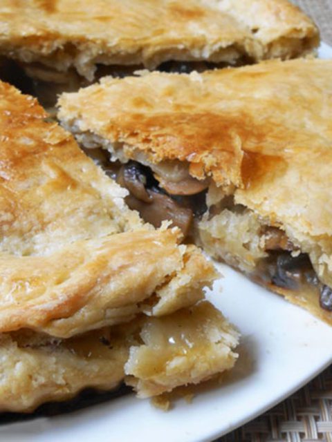 Clafoutis forestier aux champignons de Paris