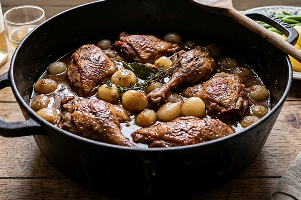 Recette Canard aux petits oignons