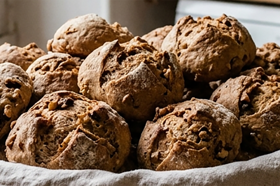 Recette de pains châtaigne, figues et noix