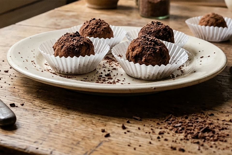 Truffes au chocolat et au café
