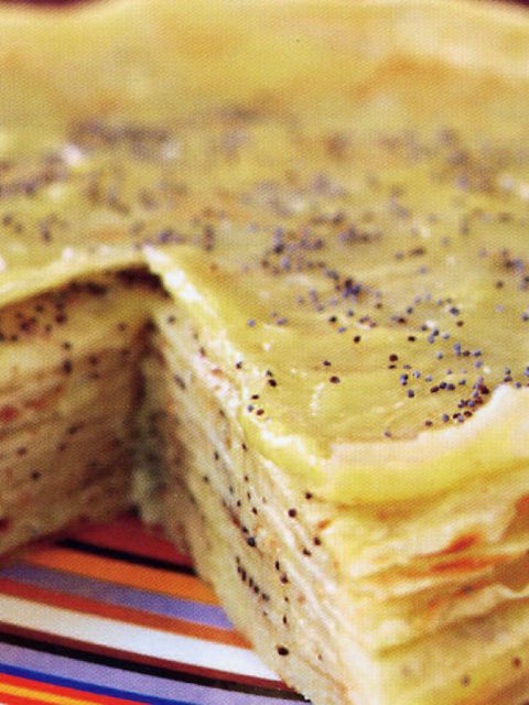 crème de citron dans le gateau de crepe