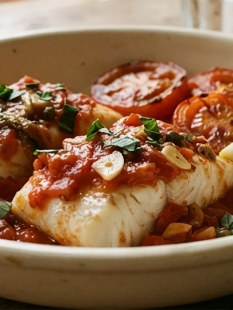 Filets de cabillaud sauce pizzaïola