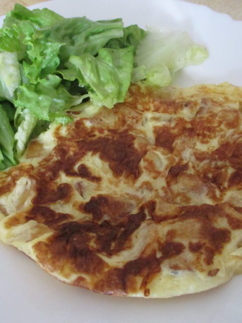 Omelette de pommes de terre rissolées