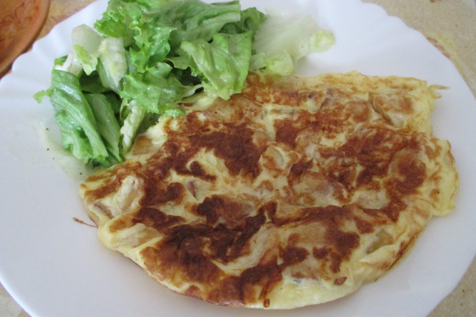 Omelette de pommes de terre rissolées