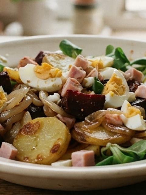 Salade de mâche et pommes de terre