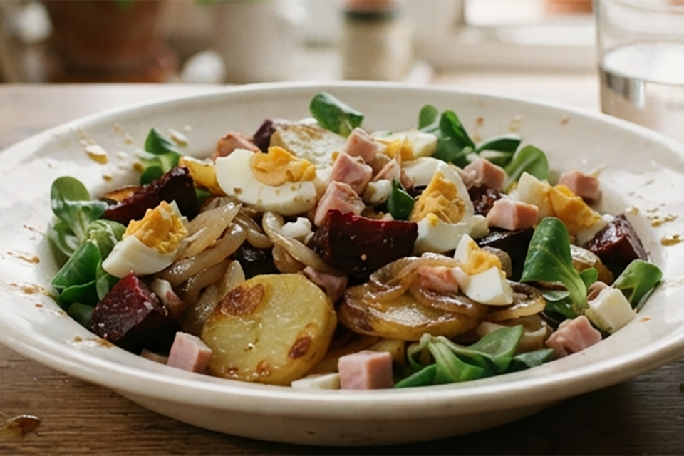 Salade de mâche et pommes de terre