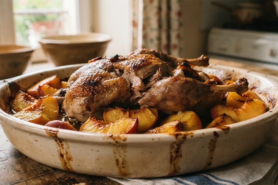 Canard aux pêches