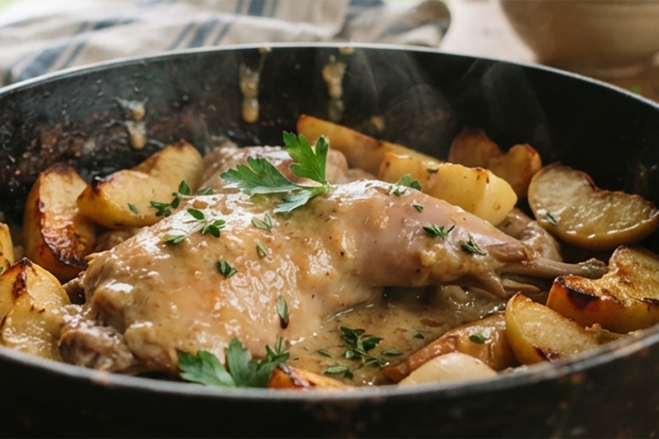 Lapin à la Normande (gigolettes)