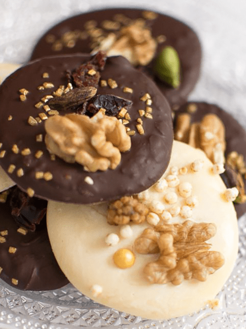 Pastilles au chocolat ou au café