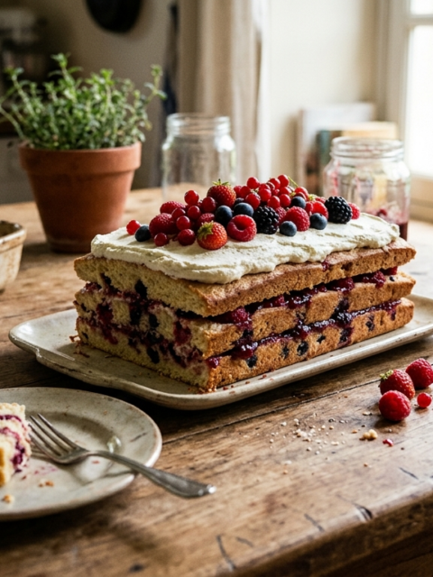 Pavé aux fruits rouges