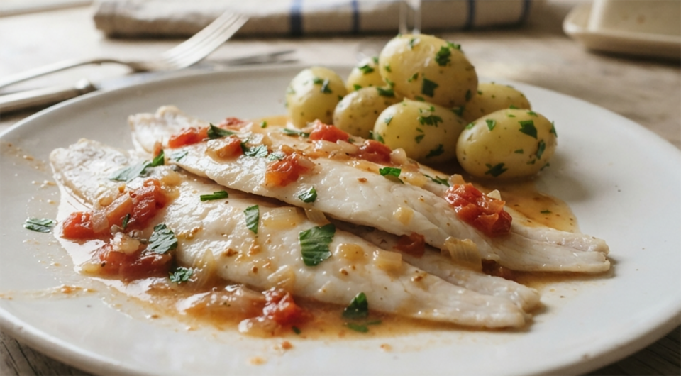 Recette Filets de Sole Dugléré : la fraîcheur de la mer