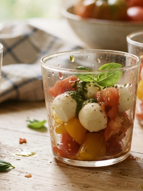 Verrine tomate mozzarella