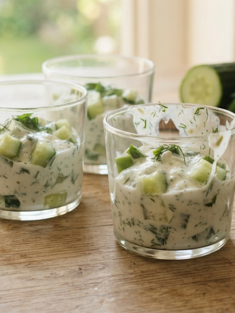 Verrine concombre au yaourt