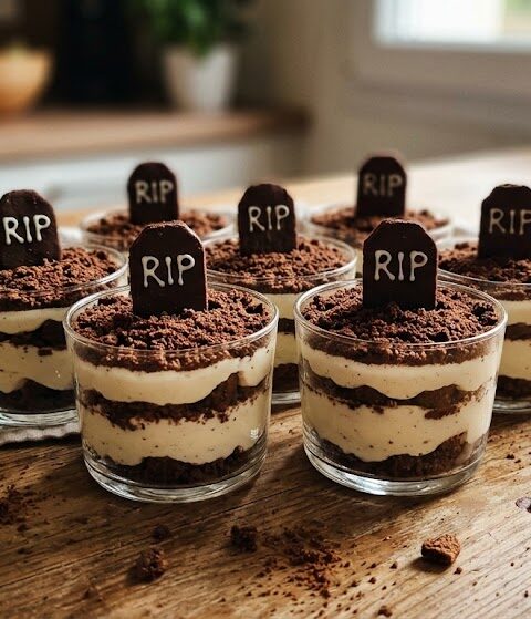 Dessert hallowen tiramisu les tombes
