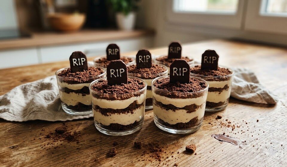 Dessert hallowen tiramisu les tombes