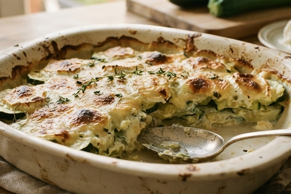 Gratin de courgettes au chèvre